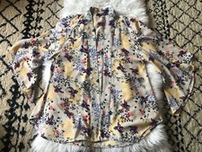 Cardigã quimono frontal aberto Sparrow. Floral multicolorido. Borboletas. Tamanho XL? M3, usado comprar usado  Enviando para Brazil
