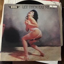 THE RODS  'let them eat metal'  '84 combat / VG+/EX record, usado comprar usado  Enviando para Brazil