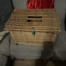 Wicker fishing basket for sale  BURY ST. EDMUNDS