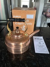 THE SIMPLEX PATENTE INGLÊS ASSOBIO COBRE/LATÃO/MADEIRA 8” CHALEIRA DE CHÁ (34.3.26) comprar usado  Enviando para Brazil