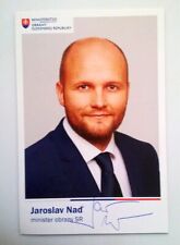 Jaroslav Nad - Slovak politician, Minister of Defence, Autogramm, Autograph na sprzedaż  PL