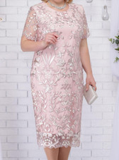 Usado, Vestidos de verão femininos 4xl 5xl plus size manga curta renda floral elegante bodycon comprar usado  Enviando para Brazil