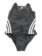 adidas dziewczęcy strój kąpielowy 3S, czarno-biały, rozmiar 140, odporny na chlor, używany na sprzedaż  PL
