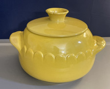 Caçarola vintage Frankoma 245 coberta 2 quartos panela de feijão prato sopa amarelo tureen, usado comprar usado  Enviando para Brazil