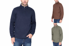 Pulôver de lã masculino BC Clothing forrado de lã quarto de zíper, usado comprar usado  Enviando para Brazil