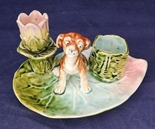 Barbotine. majolica. bougeoir d'occasion  Bouguenais