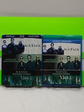 THE MATRIX TRIPLE FEATURE TRILOGY ORIGINAL RELOADED & REVOLUTIONS BLU RAY comprar usado  Enviando para Brazil