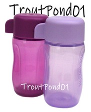 Conjunto de 2 Garrafas Ecológicas TUPPERWARE Pequenas Mini Esportivas 90 ml Lilás + Garrafa de Doces Roxa comprar usado  Enviando para Brazil