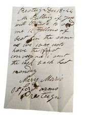 1844 handwritten letter for sale  NEWTOWN