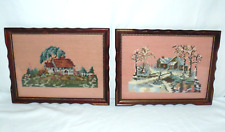 Framed pictures crewel for sale  Seattle