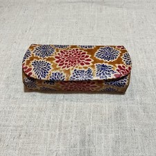 Estojo de óculos rígido floral. Couro azul bronzeado vermelho comprar usado Estojo de óculos rígido floral. Couro azul bronzeado vermelho comprar usado  Enviando para Brazil