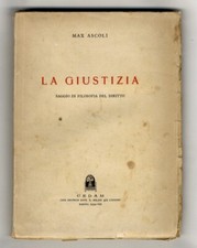 Giustizia. saggio filosofia usato  Firenze