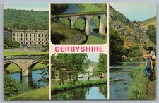 Postcard derbyshire multiview for sale  MANNINGTREE