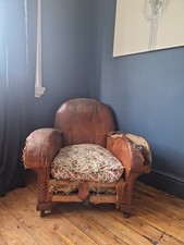 old leather armchair for sale  STOCKPORT