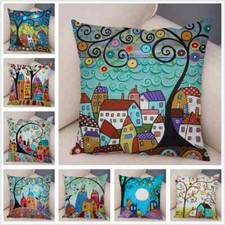 Capa de almofada Color Cities para sofá decoração de carro para casa fronha colorida desenho animado comprar usado  Enviando para Brazil