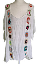Shein Feminino Gaze Branca Colorida Crochê Praia Cobertura Boho Férias Tamanho Grande comprar usado  Enviando para Brazil