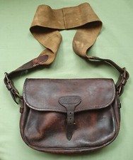 Bolso de cartucho de cuero fino temprano con correa de correas. segunda mano  Embacar hacia Mexico