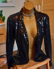 Black sequinned blazer for sale  LONDON