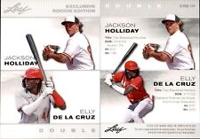 Jackson Holliday/Elly De La Cruz 2023 Hoja Novatos Edición #ERE-01 Rojos/Orioles segunda mano  Embacar hacia Argentina