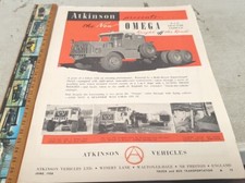 Usado, 1958 ATKINSON OMEGA TRUCKS anúncio de vendas australiano comprar usado  Enviando para Brazil