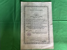 Altes dokument besitzzeugnis gebraucht kaufen Altes dokument besitzzeugnis gebraucht kaufen  Leipzig