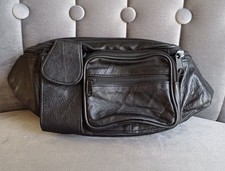 Vintage black leather for sale  KEIGHLEY
