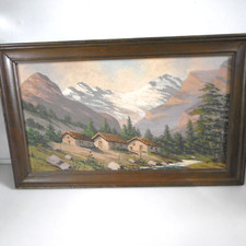 Tableau paysage montagne d'occasion  Vif