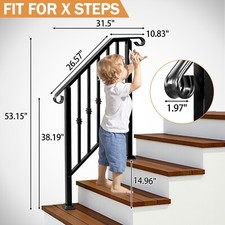 Wrought iron handrail for sale  STOCKPORT