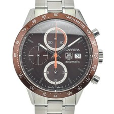 TAG HEUER Carrera CV2013-3 cronógrafo data mostrador marrom automático masculino M#140724, usado comprar usado  Enviando para Brazil