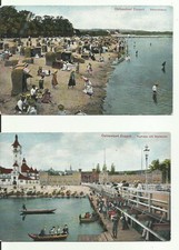 Partia v 2 AK Sopot Sopot b Danzig Ciepłe kąpiele życie plażowe około 1915 roku na sprzedaż  Wysyłka do Poland