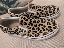 Vans Buty damskie Sneakersy Leopard 7 wsuwek Zwierzęcy nadruk Tkanina Canva Skate na sprzedaż  Wysyłka do Poland
