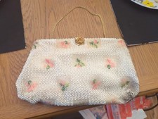 Bolsa clutch vintage corde miçangas marfim floral frisada comprar usado Bolsa clutch vintage corde miçangas marfim floral frisada comprar usado  Enviando para Brazil