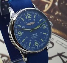Relógio de pulso vintage URSS RAKETA piloto aviador mostrador azul vintage 2609.HA comprar usado  Enviando para Brazil