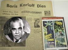 Boris karloff dies for sale  Boerne