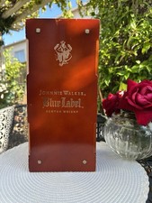 RARO HTF Johnnie Walker Blue Label uísque escocês caixa de apresentação de madeira vazia comprar usado  Enviando para Brazil