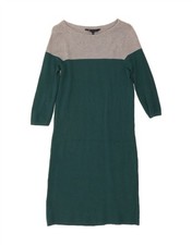 Vestido Jumper Feminino CREWWEAR Manga 3/4 Reino Unido 8 Pequeno Colorblock Verde DQ49 comprar usado  Enviando para Brazil