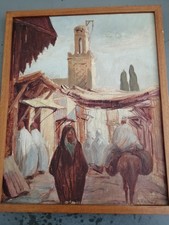 Huile toile orientaliste d'occasion  Pleine-Fougères