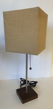 LÂMPADA DE MESA CUBO SOMBRA QUADRADA RARA MCM meados do século moderna decoração leve anos 60 comprar usado  Enviando para Brazil