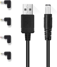 NAHAO USB para DC 5.5x2.1mm cano jack pino central cabo de alimentação positivo carregador Co comprar usado  Enviando para Brazil