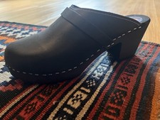 Clogs echtleder schwarz gebraucht kaufen  Bad Abbach