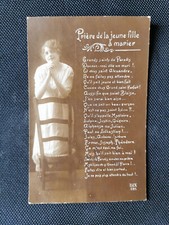 Cpa prière jeune d'occasion  Le Havre-