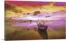 Artcanvas boat pink for sale  Niles