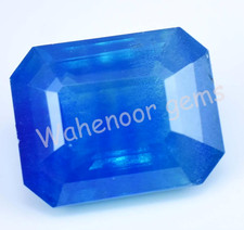 Natural Verde Azulado Zafiro 12.40CT Impresionante Esmeralda Certificado Suelto, usado comprar usado  Enviando para Brazil