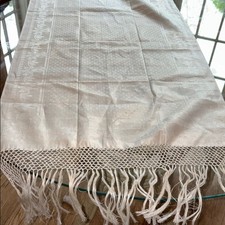 Elegante corredor de mesa italiano vintage creme com franja comprar usado Elegante corredor de mesa italiano vintage creme com franja comprar usado  Enviando para Brazil