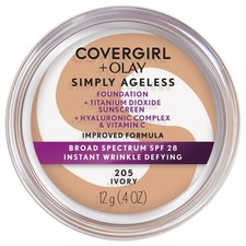 COVERGIRL Simply Ageless Instant Wrinkle Defying Foundation, FPS 28, Hialurônico comprar usado  Enviando para Brazil