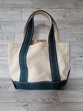 Vintage LL Bean Mini Barco e Sacola de Lona Verde Pequeno EUA 1990S Tag L.L.  comprar usado  Enviando para Brazil