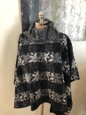 Poncho Anthropologie mistura de lã maré de inverno gola capuz reversível feminino sistema operacional comprar usado  Enviando para Brazil