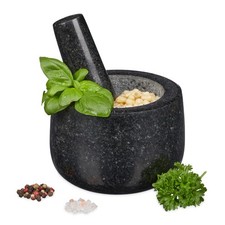 Moździerz z tłuczkiem rozdrabniacz ziół czarny 300 ml moździerz granitowy na sprzedaż  Wysyłka do Poland