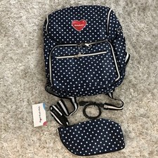 Mochila para mamãe bolsa de fraldas mochila viagem bolinhas azuis, usado comprar usado  Enviando para Brazil