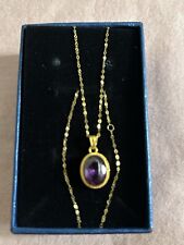 Natural amythest necklace for sale  FELTHAM